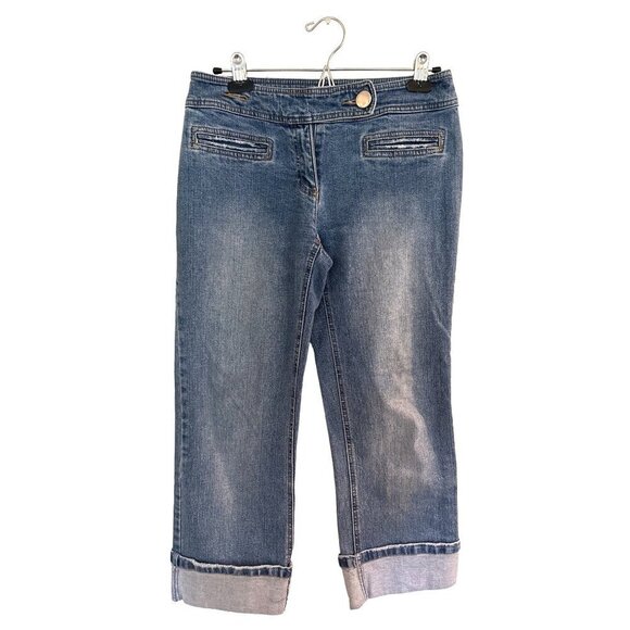 INC ankle length wide leg rolled hem capris size 6 - Picture 1 of 6